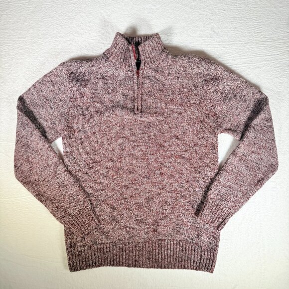 Kian D Los Angeles Men's Red Brown Cotton Knit Sweater Large Heathered - Picture 1 of 7